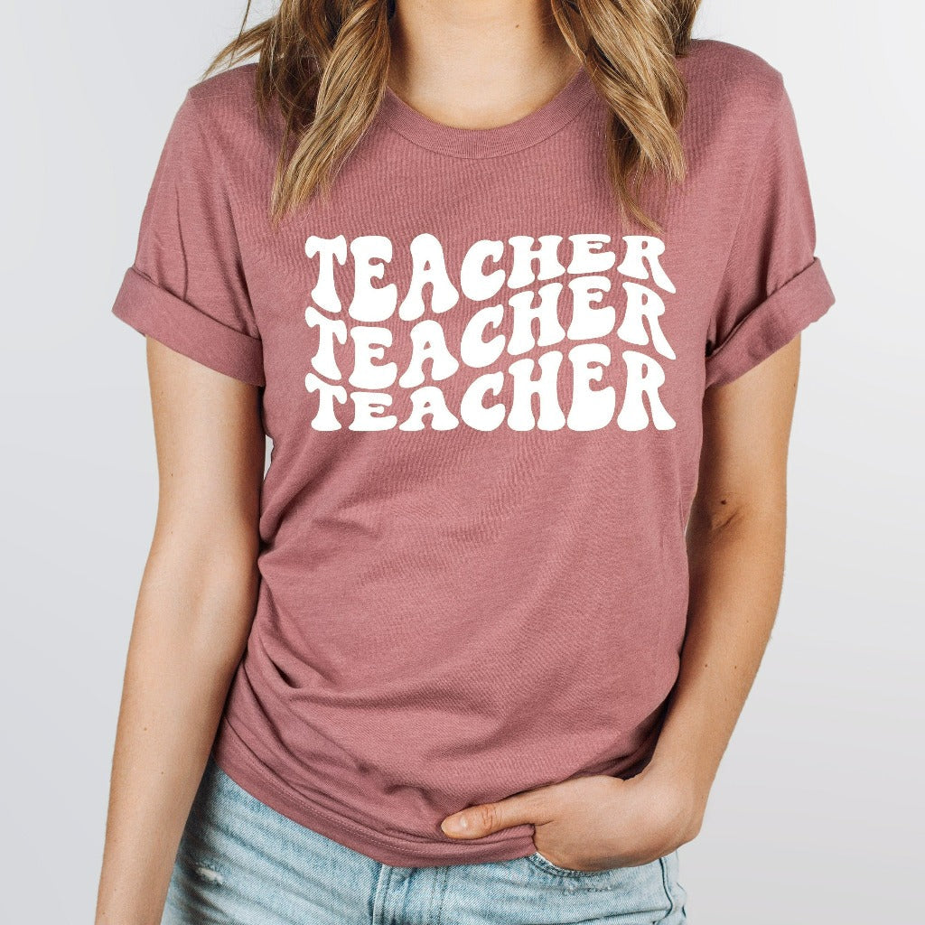 Retro Teacher Shirt, Back to School Gift, Teacher Appreciation, New Teacher TShirt, Teacher Graphic Tee