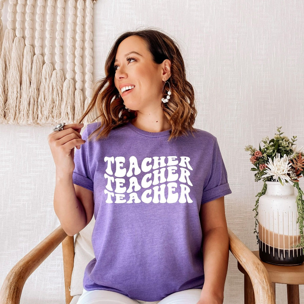 Retro Teacher Shirt, Back to School Gift, Teacher Appreciation, New Teacher TShirt, Teacher Graphic Tee
