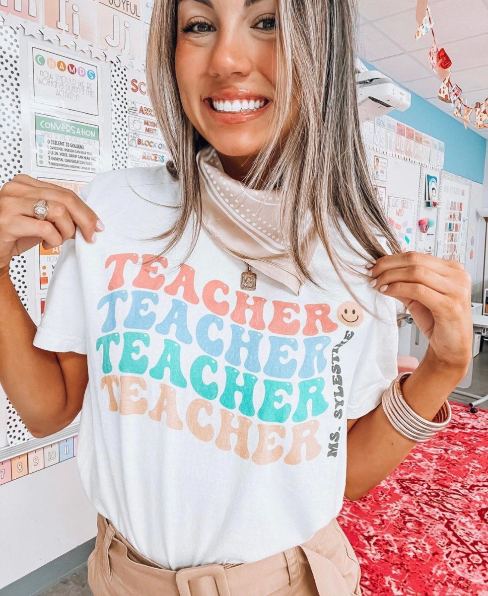 Make It Yours™ 'Retro Teacher' T-Shirt