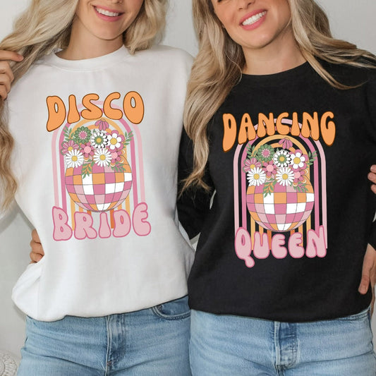 Disco Bachelorette Sweatshirts, Brides Last Disco Crewneck, Groovy Hippie Bride, 70s Bachelorette, Dancing Queen