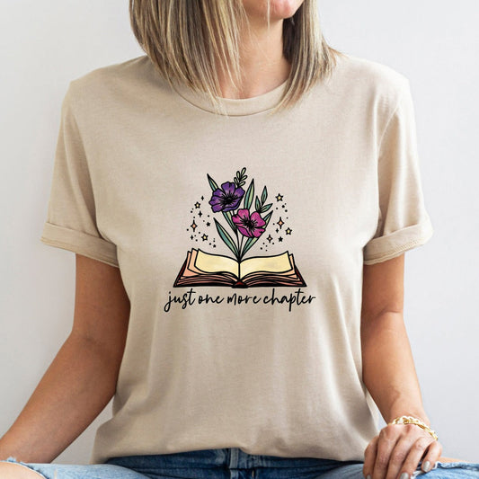 Just One More Chapter Shirt, Reading TShirt, Book Lover Graphic Tee, Librarian Shirts, Teacher Shirt, Book Lover Gift