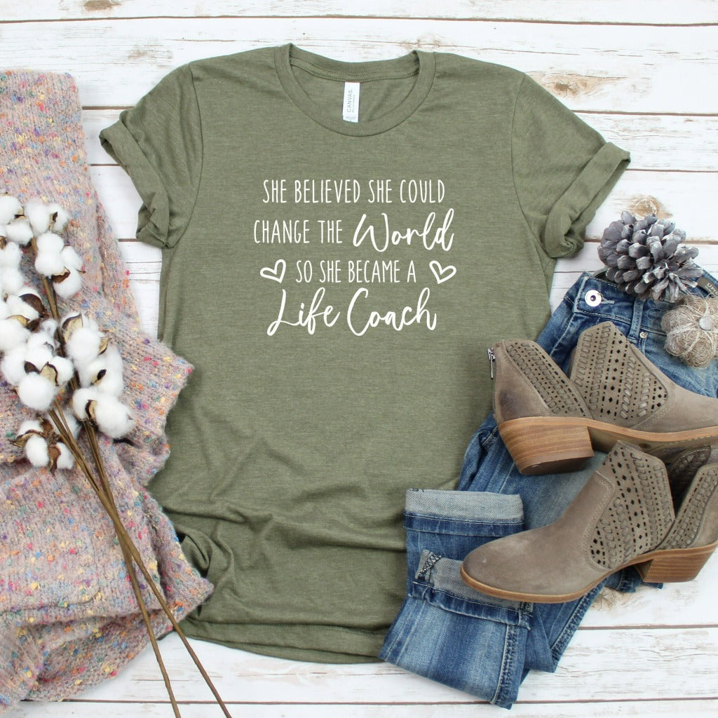 Life Coach Shirt, Change the World, Health Coach Shirt, Health Coach T-Shirt, Mental Health Coach