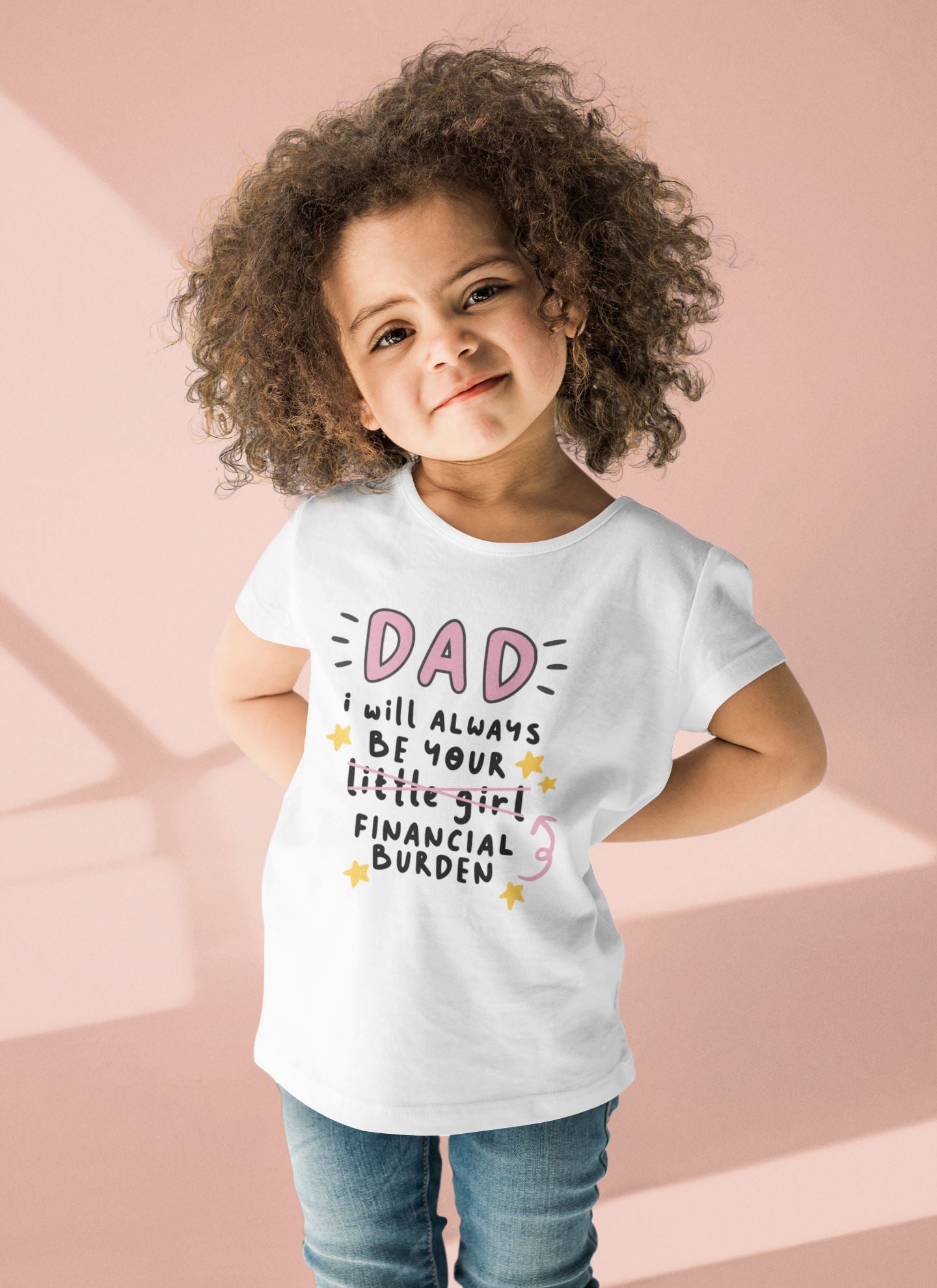Daddy's Girl Financial Burden White Tshirt
